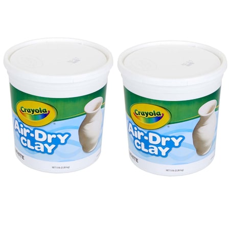 Air-Dry Clay, White, 5 Lb Tub, PK2